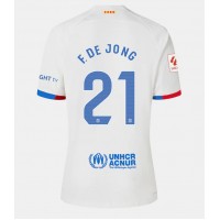 Dámy Fotbalový dres Barcelona Frenkie de Jong #21 2023-24 Venkovní Krátký Rukáv